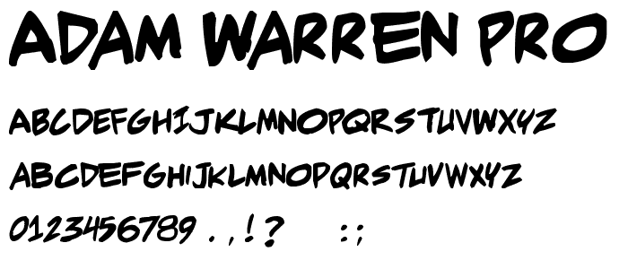 Adam Warren pro Bold font